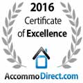 AccommoDirect 2016 certificate of excellence
