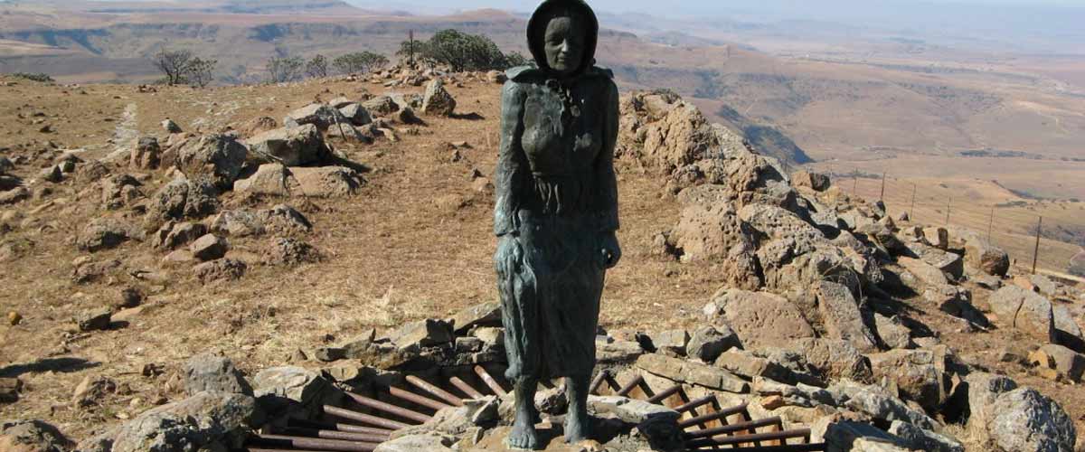 Kaalvoet vrou Drakensberg monument
